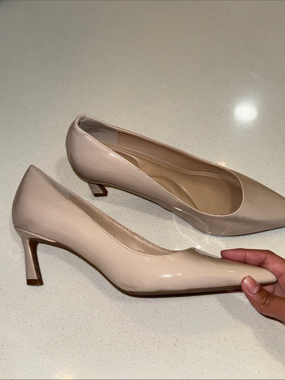 Kelly & Katie Nude Pointed-Toe Low Heel Pumps - Picture 5 of 6